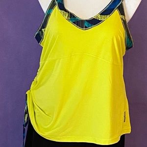 22/24 REEBOK PLAY TANK NEON YELLOW BLUE RU…